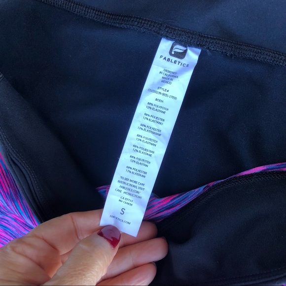 Fabletics Pink & purple leggings size small - Picture 4 of 5